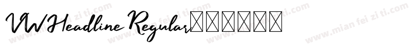 VW Headline Regular字体转换